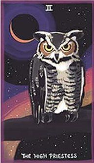 The High Priestess card from The Gentle Tarot deck by Mariza Aparicio-Tovar