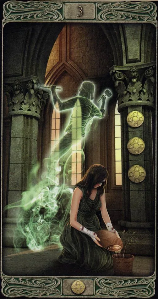 Ghost Tarot source card 16 card from the Ghost Tarot deck