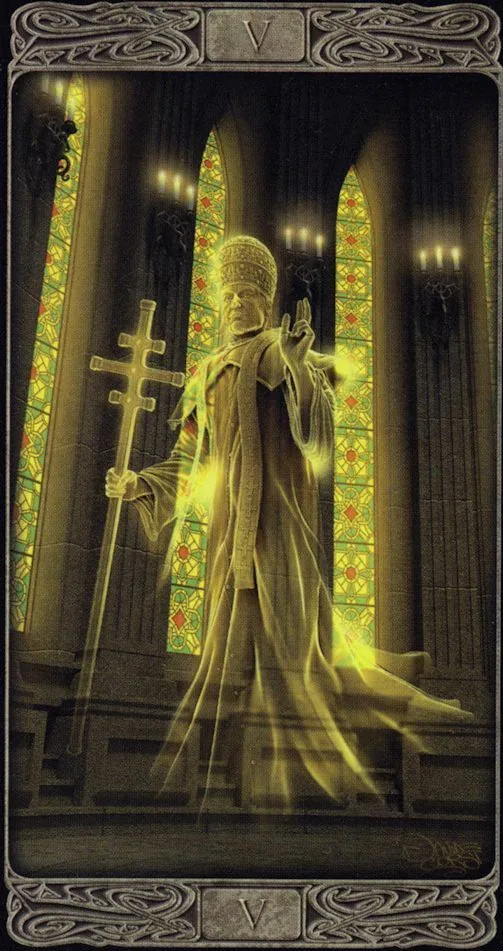 Ghost Tarot source card 34 card from the Ghost Tarot deck