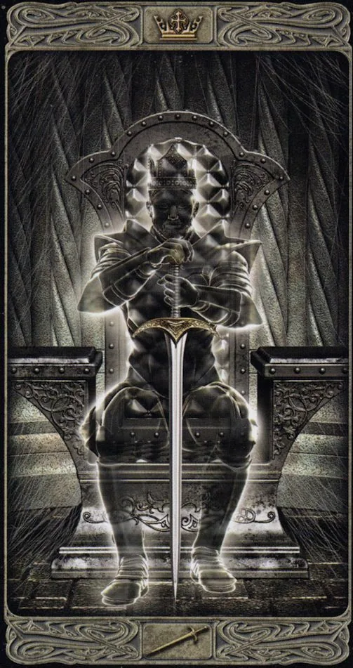 King of Swords card from the Ghost Tarot deck