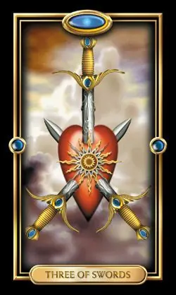 3 of Swords - The Gilded Tarot - Tarot Deck by Ciro Marchetti