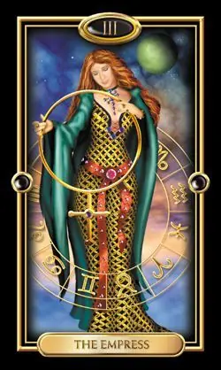 The Empress card from the Gilded Tarot deck