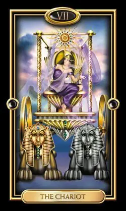 The Gilded Tarot Review 10 The Chariot card from the Gilded Tarot deck