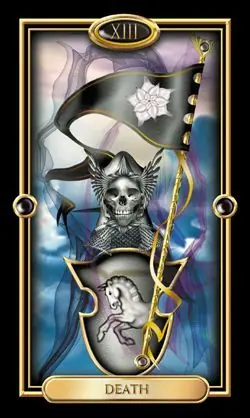 Death card from the Gilded Tarot deck