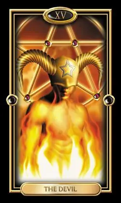 The Gilded Tarot Review 11 The Devil card from the Gilded Tarot deck