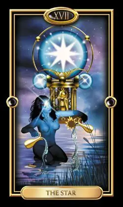 The Gilded Tarot Review 5 The Star card from the Gilded Tarot deck