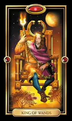 King of Wands - The Gilded Tarot - Tarot Deck by Ciro Marchetti