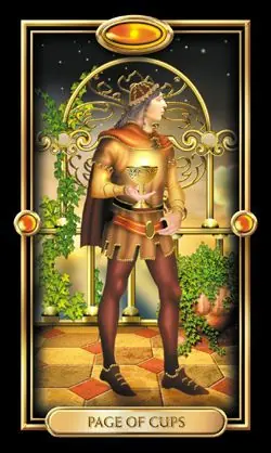Page of Cups - The Gilded Tarot - Tarot Deck by Ciro Marchetti