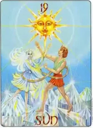 Sun card from the Gill Tarot deck