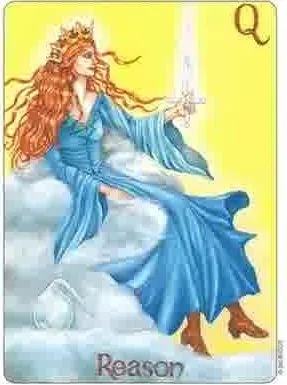 Reason card from the Gill Tarot deck