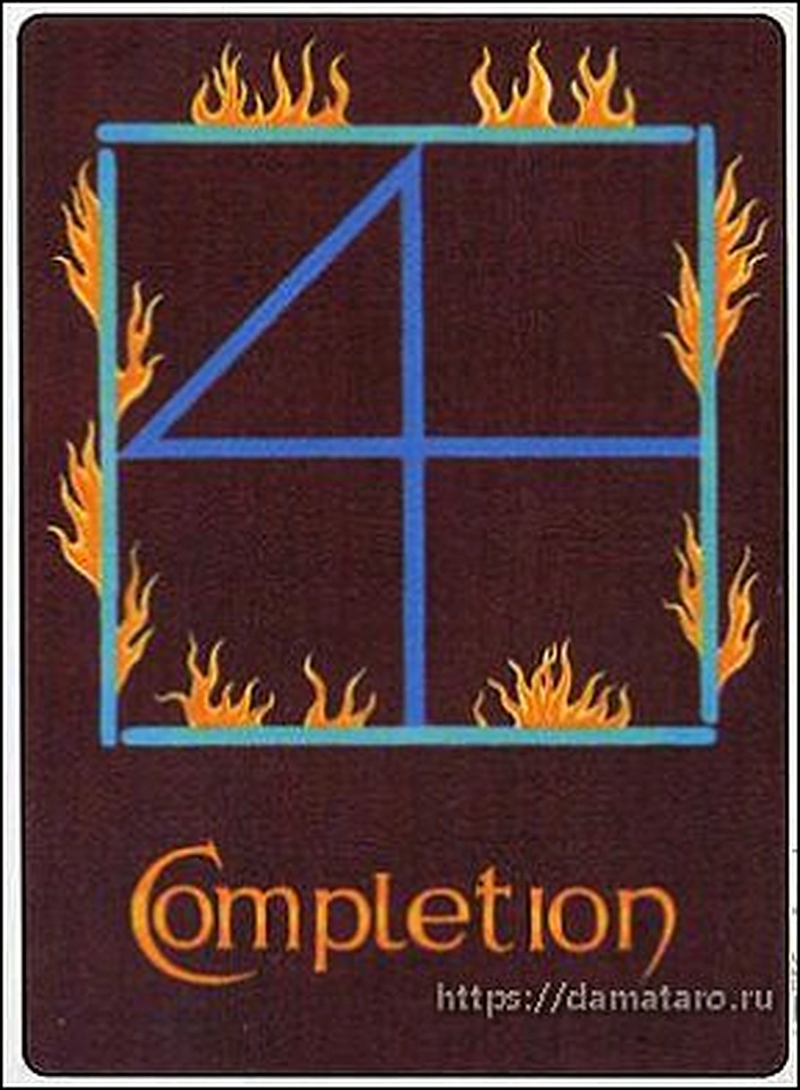 Completion card from the Gill Tarot deck