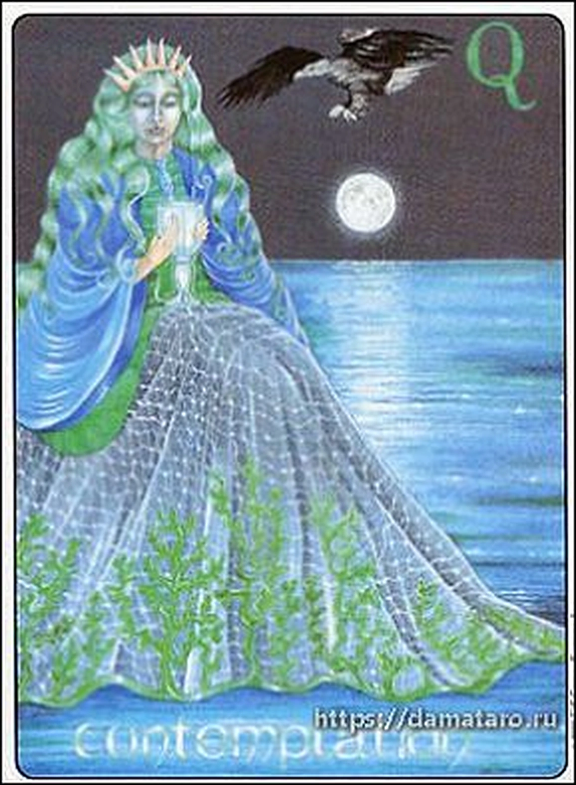 Contemplation card from the Gill Tarot deck