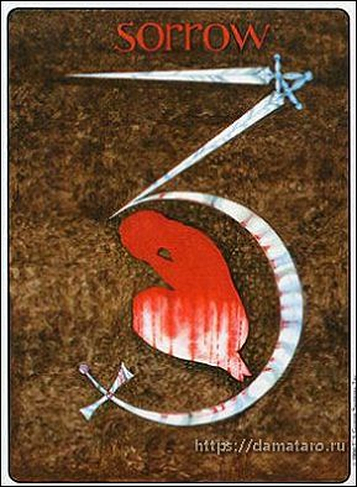 Sorrow card from the Gill Tarot deck