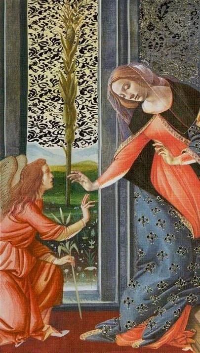 Two of Swords card from the Golden Botticelli Tarot