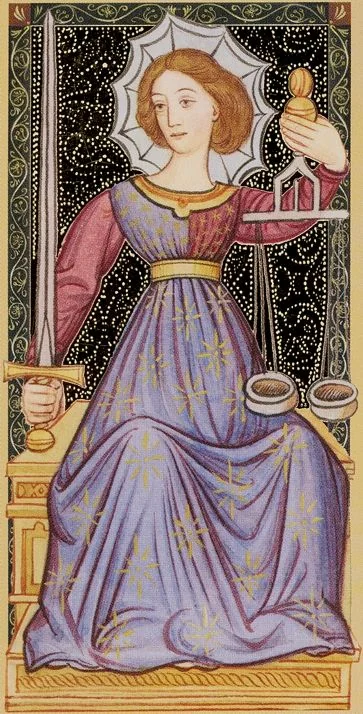 Golden Tarot of the Renaissance Review 13 Justice from the Golden Tarot of the Renaissance card gallery