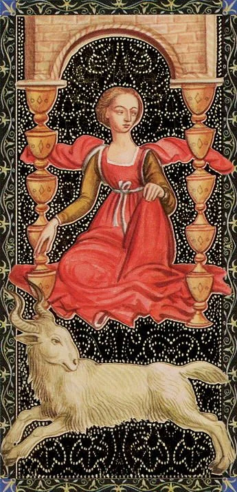 Golden Tarot of the Renaissance Review 8 Ten of Cups from the Golden Tarot of the Renaissance card gallery