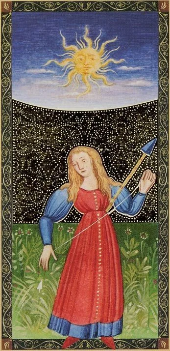 Golden Tarot of the Renaissance Review 14 The Sun from the Golden Tarot of the Renaissance card gallery