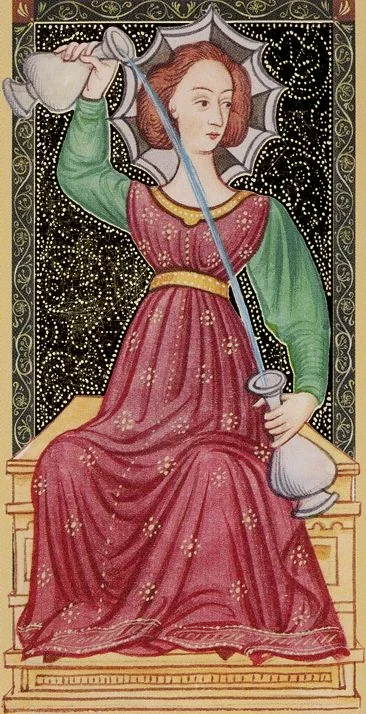 Courtly Renaissance card 18 from the Golden Tarot of the Renaissance deck
