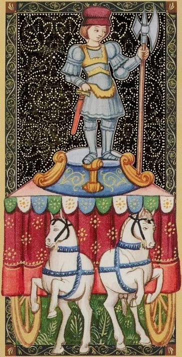 Courtly Renaissance card 26 from the Golden Tarot of the Renaissance deck
