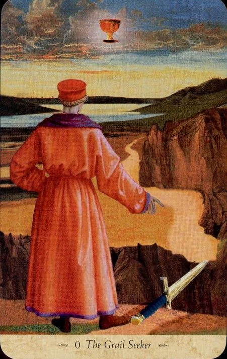 The Grail Seeker card from the Grail Tarot deck
