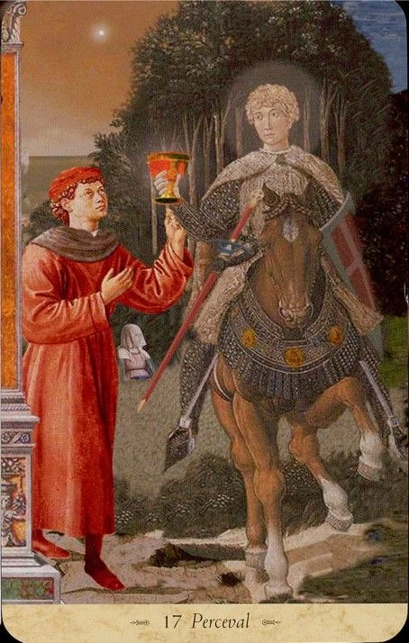 Perceval card from the Grail Tarot deck