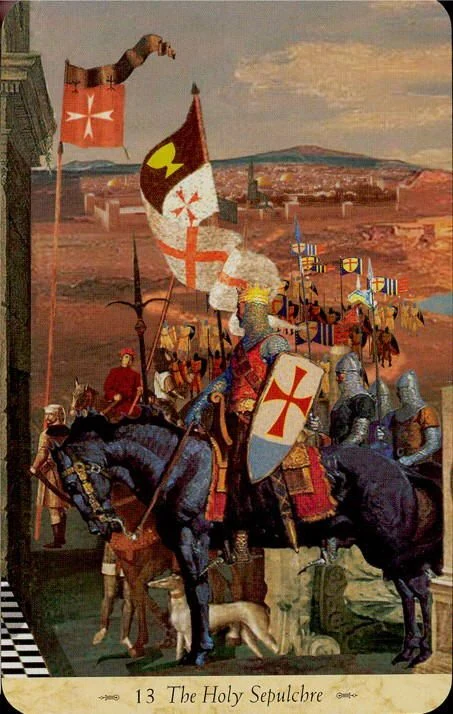 The Holy Sepulchre card from the Grail Tarot deck