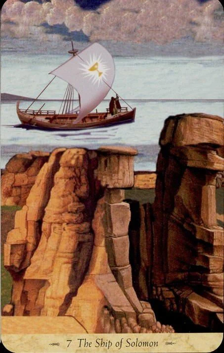 The Ship of Solomon card from the Grail Tarot deck