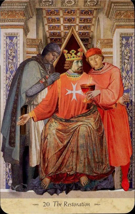 The Restoration card from the Grail Tarot deck