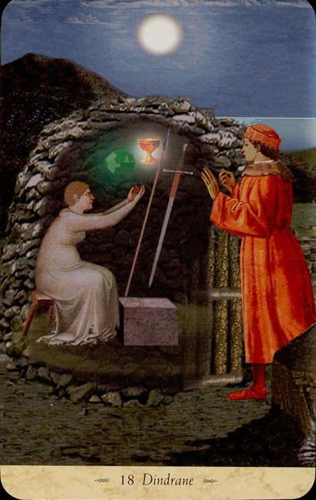 Dindrane card from the Grail Tarot deck
