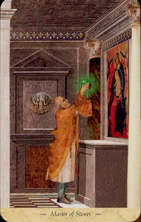 Master of Stones card from the Grail Tarot deck