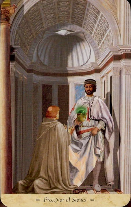 Preceptor of Stones card from the Grail Tarot deck