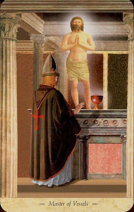 Master of Vessels card from the Grail Tarot deck