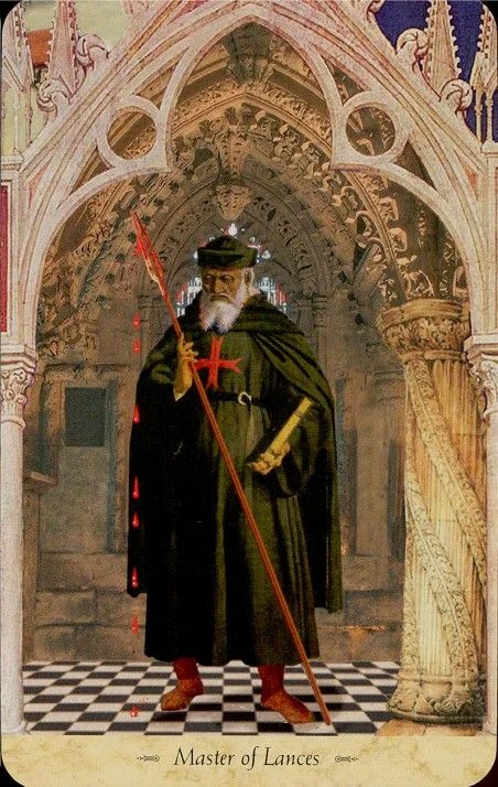 Master of Lances card from the Grail Tarot deck