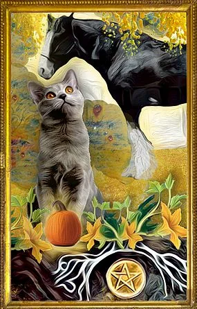 Grimalkin Tarot card 02 card from the Grimalkin Tarot deck