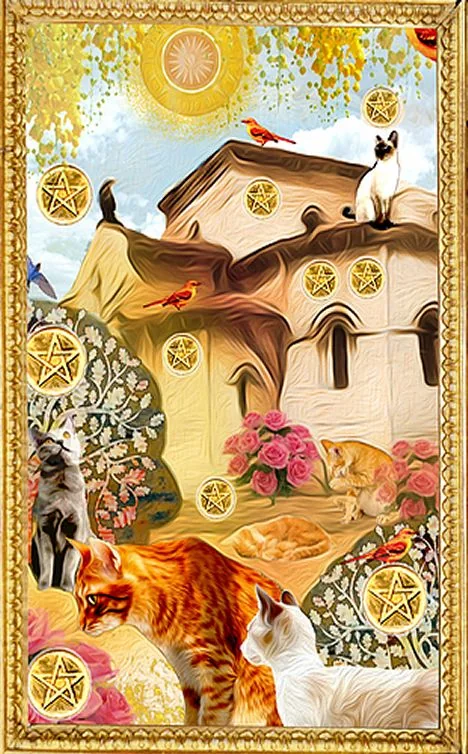 Grimalkin Tarot card 08 card from the Grimalkin Tarot deck