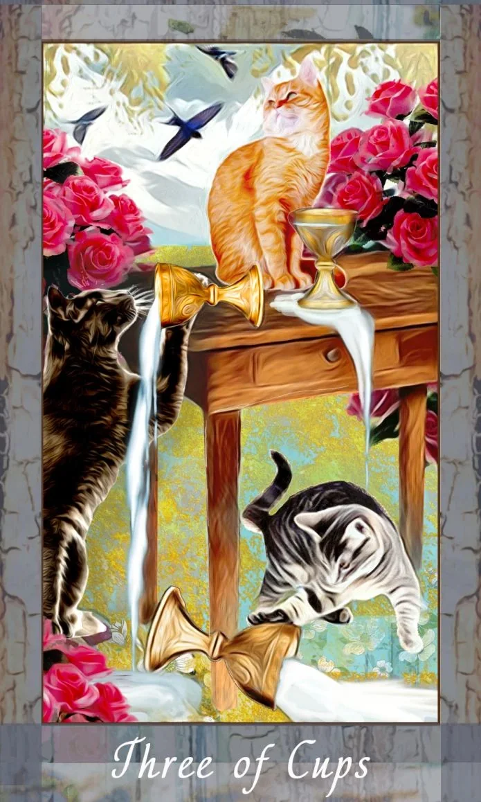 Grimalkin Tarot card 38 card from the Grimalkin Tarot deck