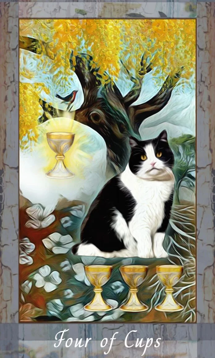 Grimalkin Tarot card 40 card from the Grimalkin Tarot deck