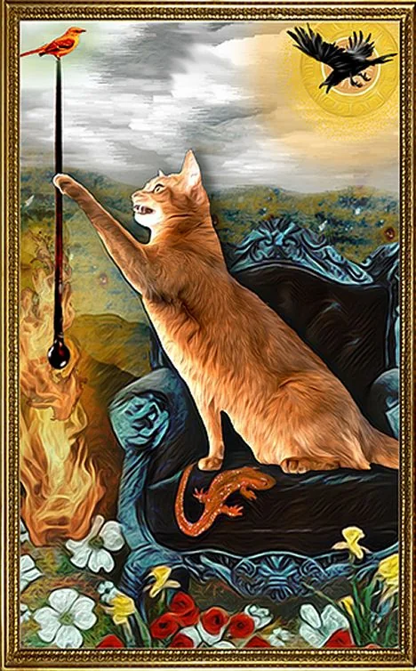 Grimalkin Tarot card 43 card from the Grimalkin Tarot deck