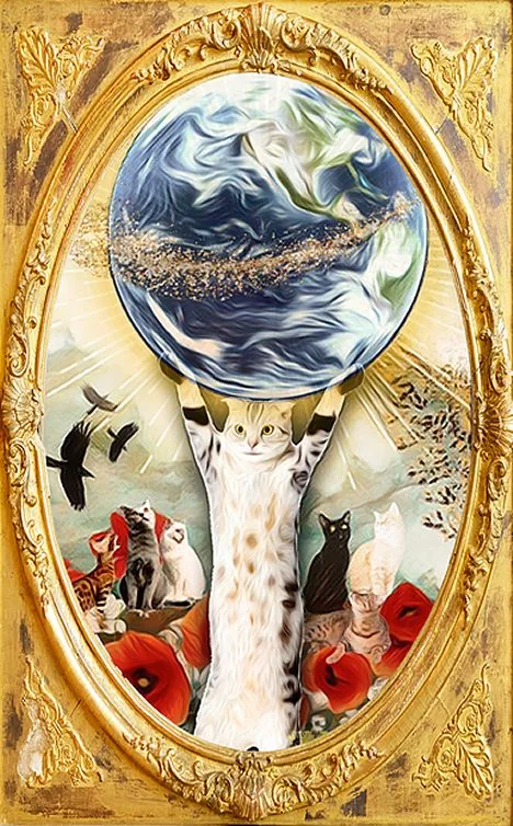Grimalkin Tarot card 57 card from the Grimalkin Tarot deck