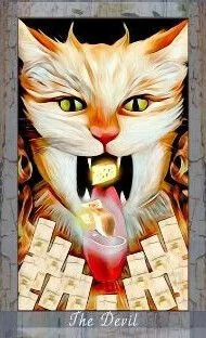 Grimalkin Tarot card 63 card from the Grimalkin Tarot deck