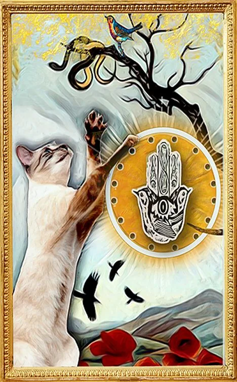 Grimalkin Tarot card 68 card from the Grimalkin Tarot deck