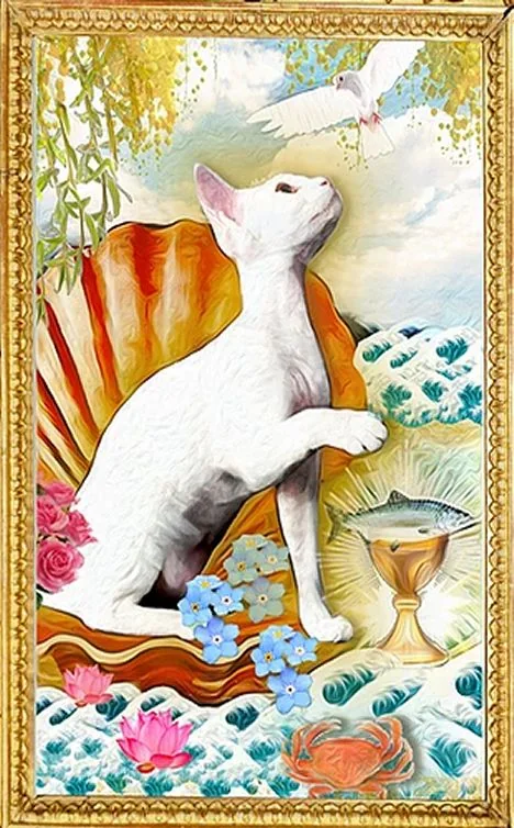 King of Cups - The Grimalkin Tarot - MJ Cullinane