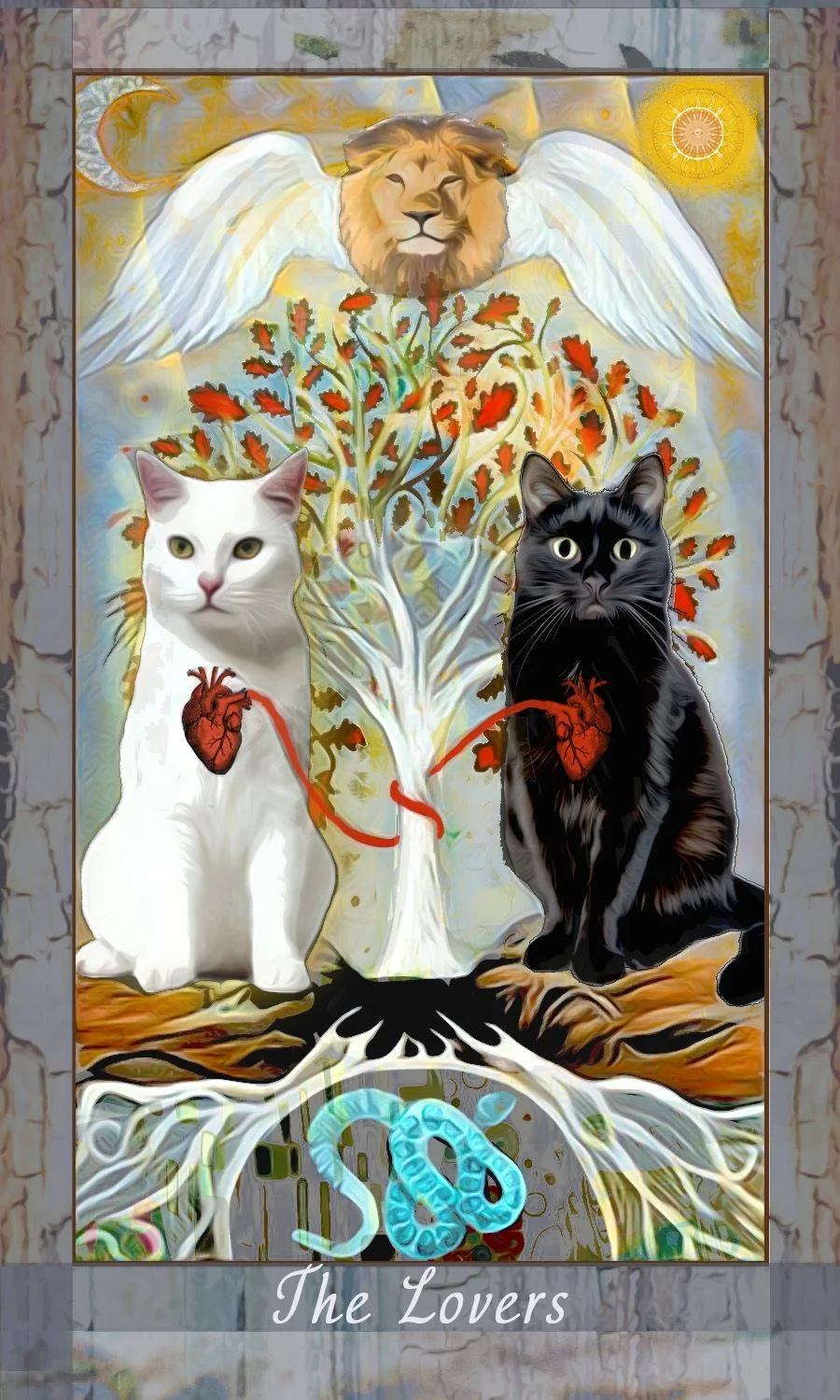 The Lovers - The Grimalkin Tarot - MJ Cullinane
