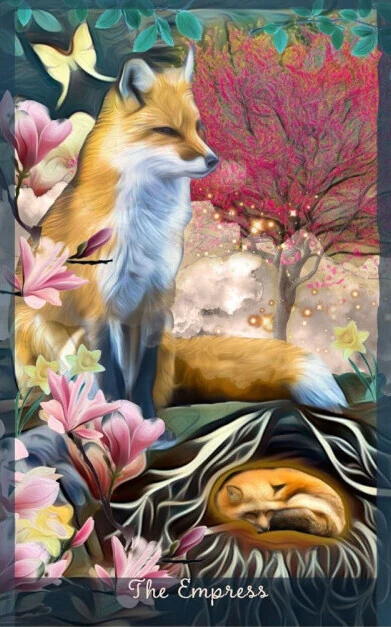 The Empress card from the Guardian of the Night Tarot deck