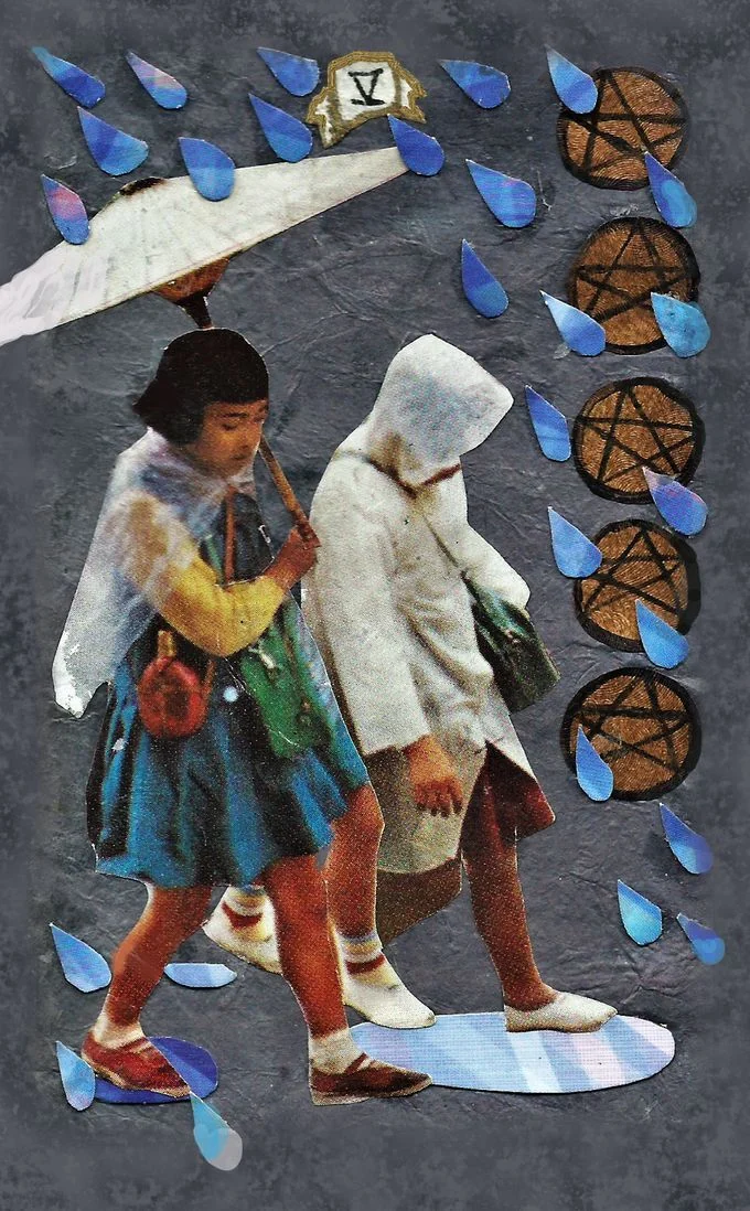 Guided Hand Tarot recovered card 11 card from the Guided Hand Tarot deck