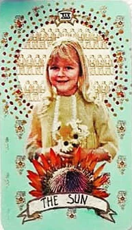 Guided Hand Tarot recovered card 16 card from the Guided Hand Tarot deck