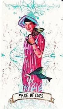 Guided Hand Tarot recovered card 17 card from the Guided Hand Tarot deck