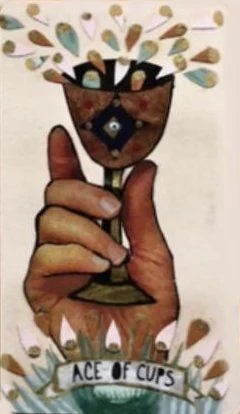 Guided Hand Tarot recovered card 25 card from the Guided Hand Tarot deck