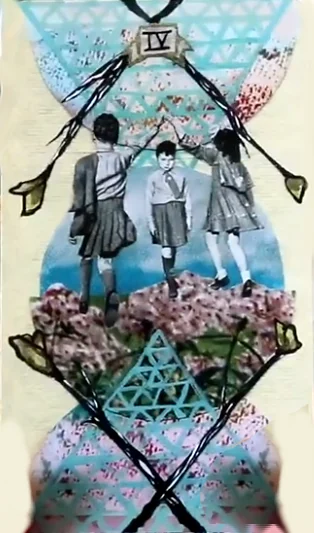 Guided Hand Tarot recovered card 66 card from the Guided Hand Tarot deck