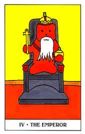 IV - The Emperor card from the Gummy Bear Tarot deck